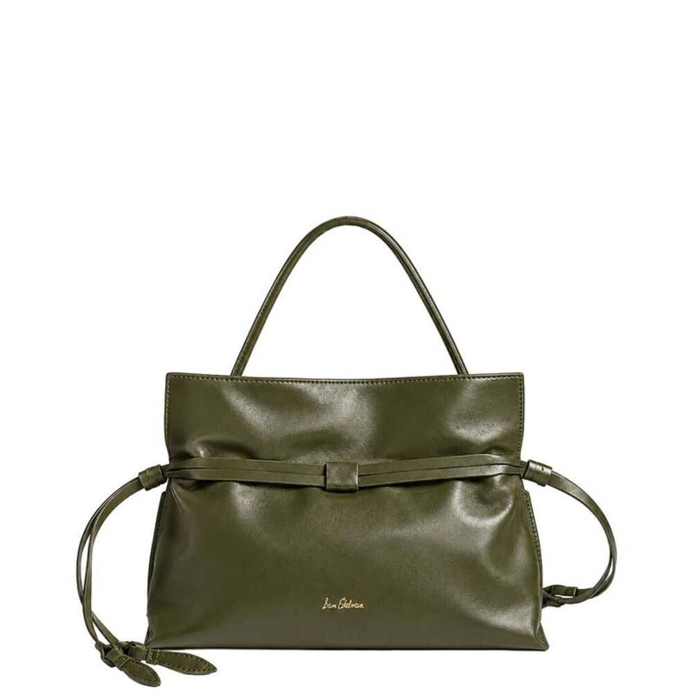 Sam Edelman Poppy Lambskin Small Drawstring Tote, Green